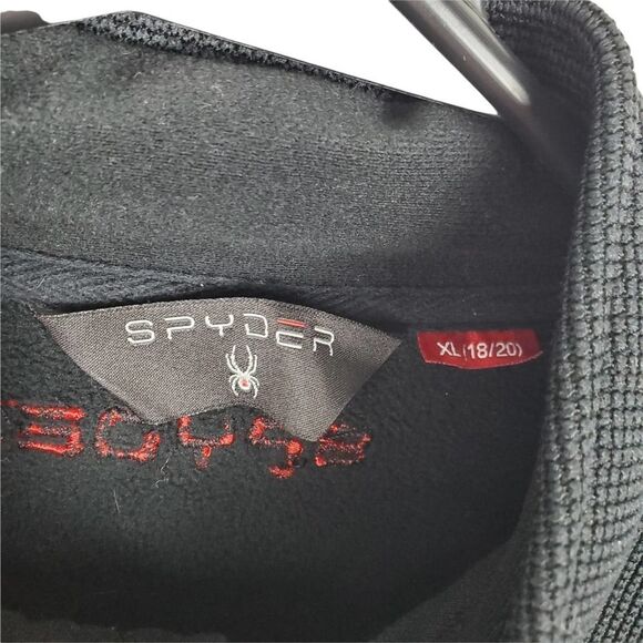 SPYDER Full Zip Up Mock Neck Sweater Jacket Textured Pockets Fleece Lined Inside - Picture 3 of 6